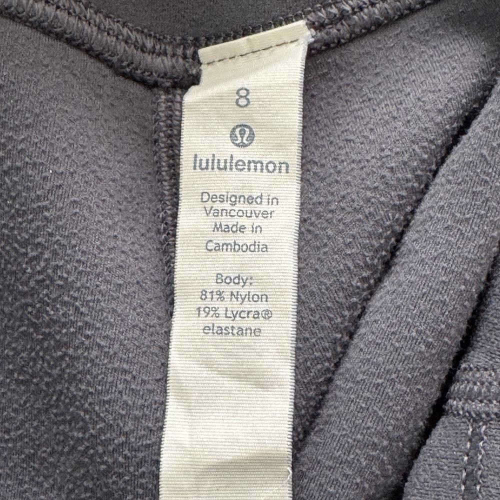 Lululemon Align High Rise Crop Leggings Sz 8 Gray Nulu Buttery Soft Athleisure - Picture 3 of 5